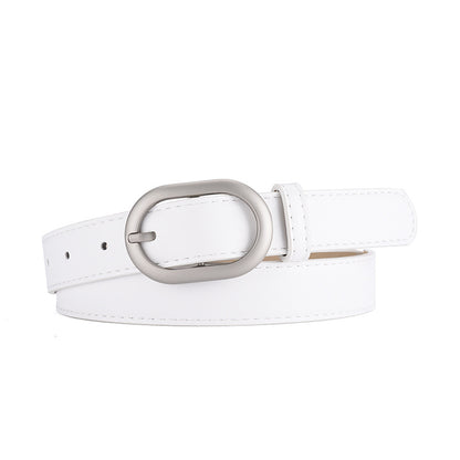 Women's Simple Jeans Style Korean Casual Metal Belts