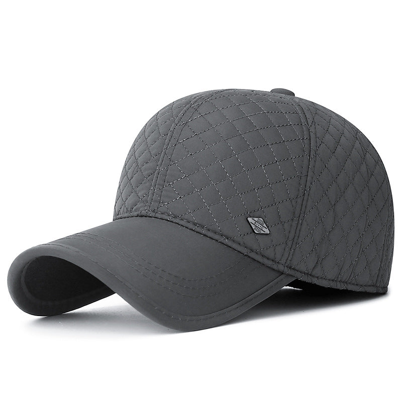 Men's Truss Embroidered Hat Fleece-lined Thickened Peaked Hats & Caps