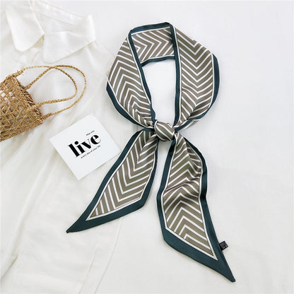 Women's Long Tie Hair Band Bag Straps Scarfs